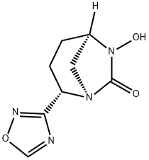 (1R,2S,5R)-6-Hydroxy-2-(1,2,4-oxadiazol-3-yl)-1,6-diazabicyclo[3.2.1]octan-7-one 结构式