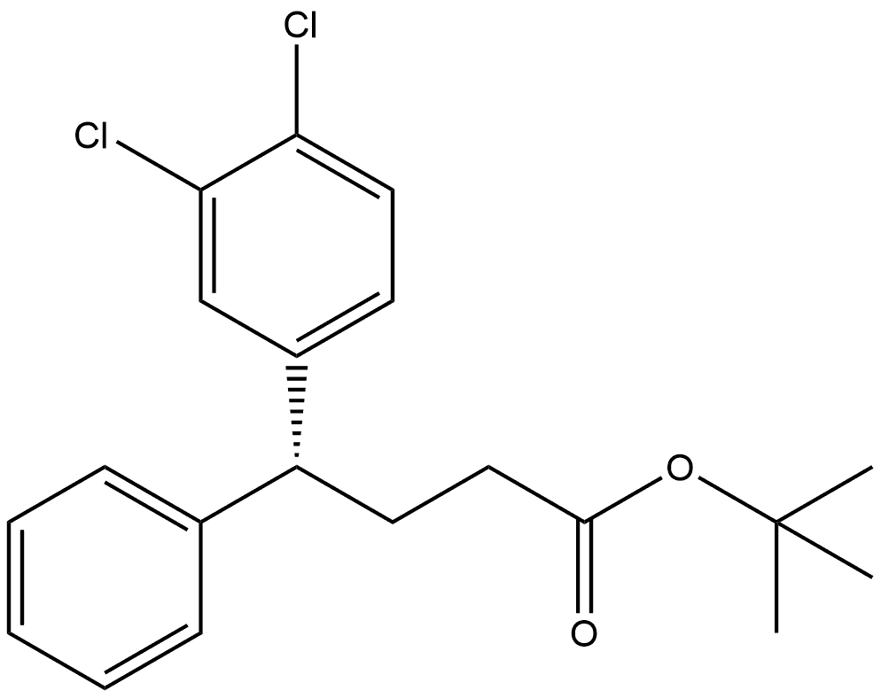 Benzenebutanoic acid, 3,4-dichloro-γ-phenyl-, 1,1-dimethylethyl ester, (R)- (9CI) 结构式