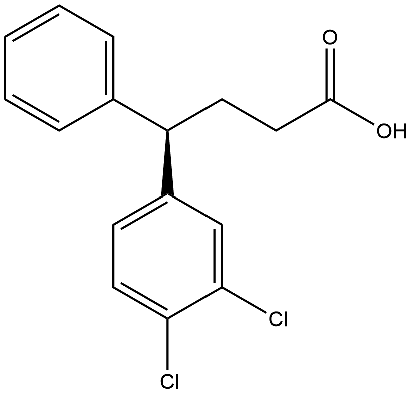 Benzenebutanoic acid, 3,4-dichloro-γ-phenyl-, (γR)- 结构式