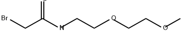 溴乙酰氨-一聚乙二醇-甲氧基 结构式