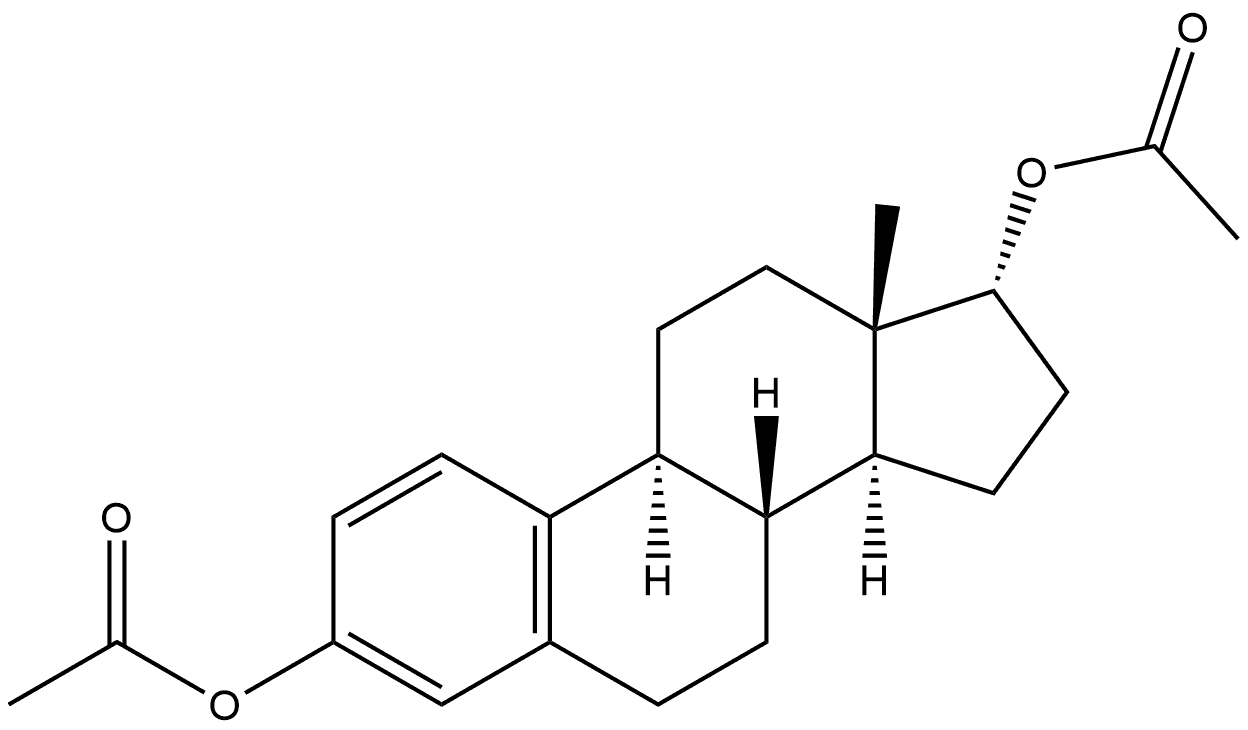 Estra-1,3,5(10)-triene-3,17-diol, 3,17-diacetate, (17α)- 结构式
