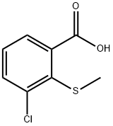 3-氯-2-(甲硫基)苯甲酸 结构式