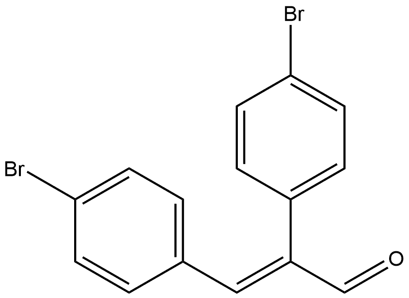 (E)-2,3-二(4-溴苯基)丙烯醛 结构式