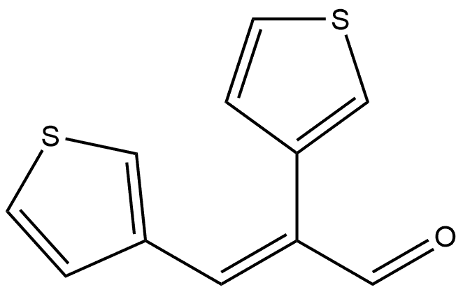 (E)-2,3-二(3-噻吩基)丙烯醛 结构式