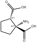 (±)-1-氨基环戊烷-顺式1,2-二甲酸 结构式