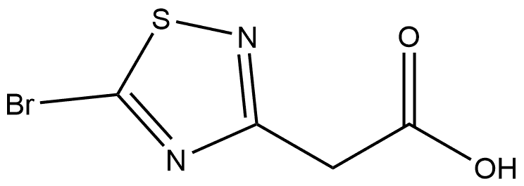 2-(5-溴-1,2,4-噻二唑-3-基)乙酸 结构式