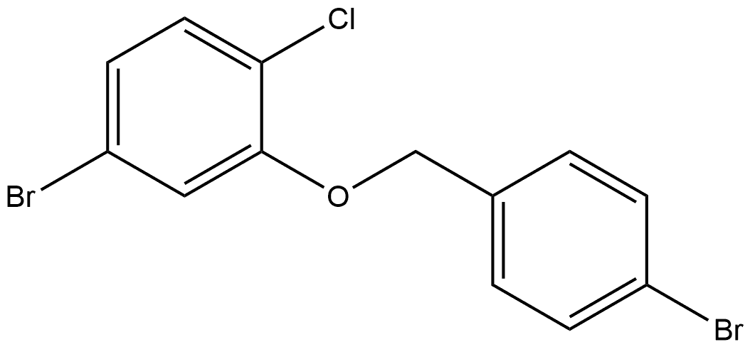 4-Bromo-2-[(4-bromophenyl)methoxy]-1-chlorobenzene 结构式