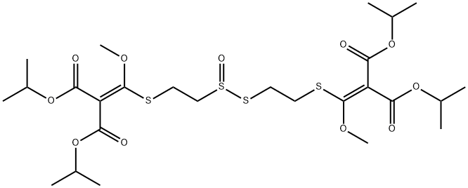 3,6,7,10-Tetrathiadodeca-1,11-diene-1,1,12,12-tetracarboxylic acid, 2,11-dimethoxy-, tetrakis(1-methylethyl) ester, 6-oxide (9CI) 结构式