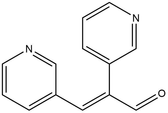 (E)-2,3-二(3-吡啶基)丙烯醛 结构式