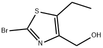 (2-溴-5-乙基噻唑-4-基)甲醇 结构式