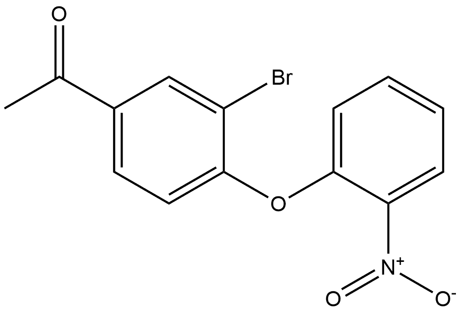 1-(3-bromo-4-(2-nitrophenoxy)phenyl)ethanone 结构式