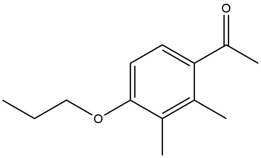 1-(2,3-Dimethyl-4-propoxyphenyl)ethanone 结构式