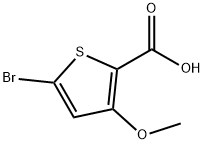 5-溴-3-甲氧基噻吩-2-羧酸 结构式