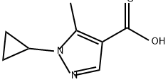 1-环丙基-5-甲基-1H-吡唑-4-羧酸 结构式