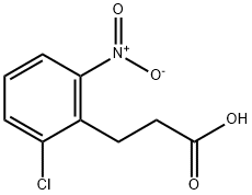 3-(2-氯-6-硝基苯基)丙酸 结构式
