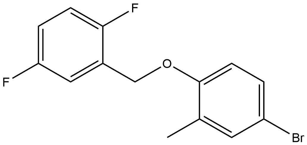 Benzene, 4-bromo-1-[(2,5-difluorophenyl)methoxy]-2-methyl- 结构式