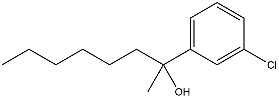 3-Chloro-α-hexyl-α-methylbenzenemethanol 结构式