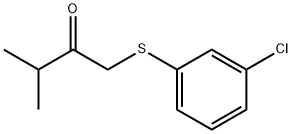 1-((3-氯苯基)硫代)-3-甲基丁烷-2-酮 结构式