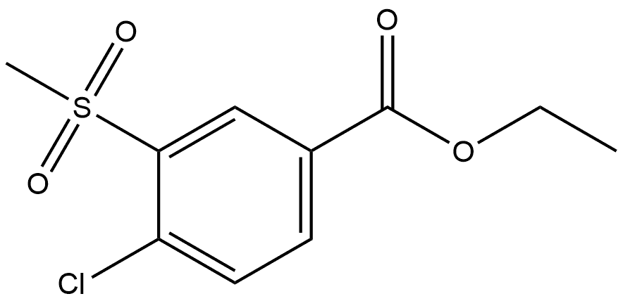 Ethyl 4-chloro-3-(methylsulfonyl)benzoate 结构式