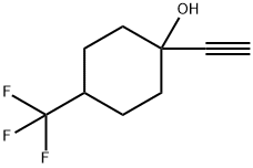 1-ethynyl-4-(trifluoromethyl)cyclohexan-1-ol 结构式