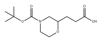 2-Morpholinepropanoic acid, 4-[(1,1-dimethylethoxy)carbonyl]- 结构式
