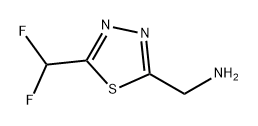 (5-(二氟甲基)-1,3,4-噻二唑-2-基)甲胺 结构式
