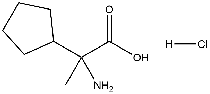 2-氨基-2-环戊基丙酸盐酸盐 结构式