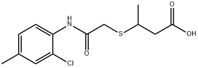 3-({[(2-chloro-4-methylphenyl)carbamoyl]methyl}s
ulfanyl)butanoic acid 结构式