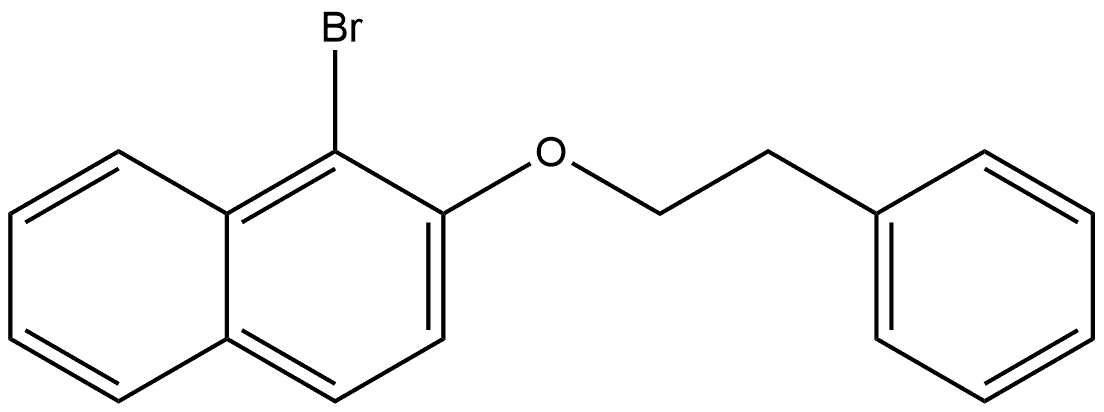 1-Bromo-2-(2-phenylethoxy)naphthalene 结构式