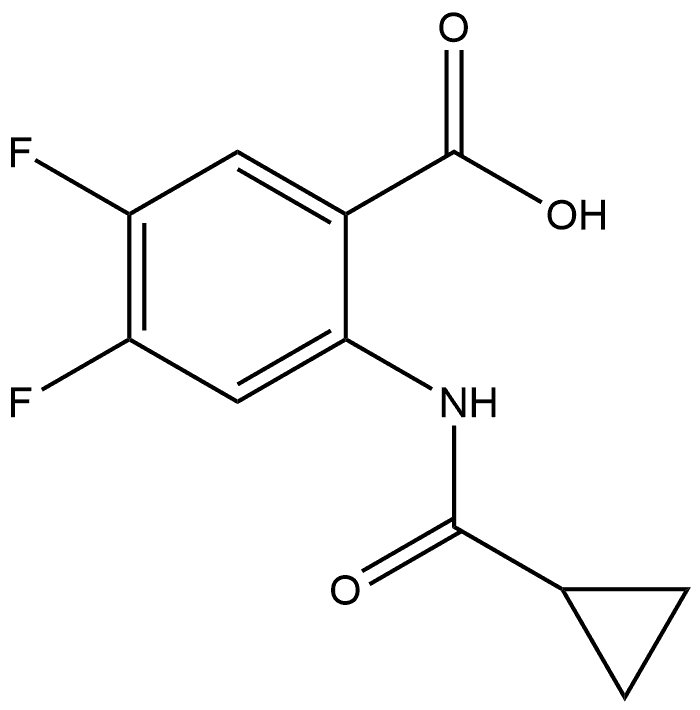 2-[(Cyclopropylcarbonyl)amino]-4,5-difluorobenzoic acid 结构式