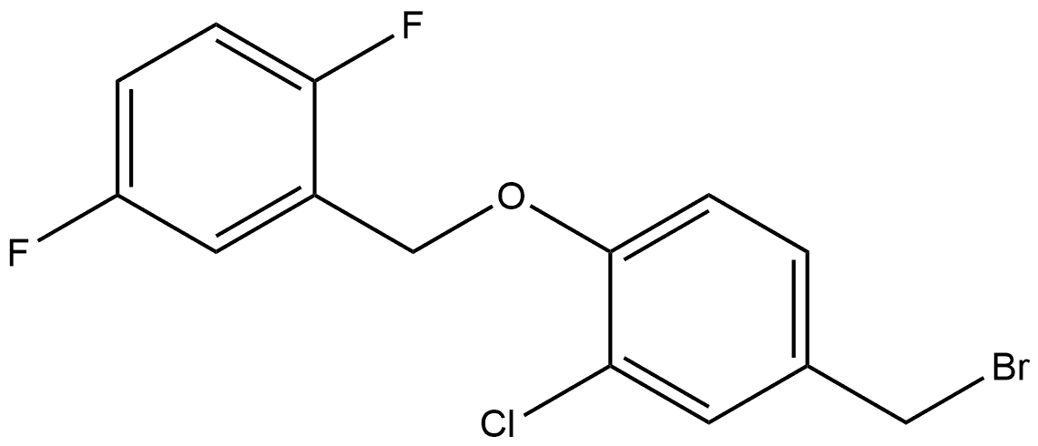 Benzene, 4-(bromomethyl)-2-chloro-1-[(2,5-difluorophenyl)methoxy]- 结构式