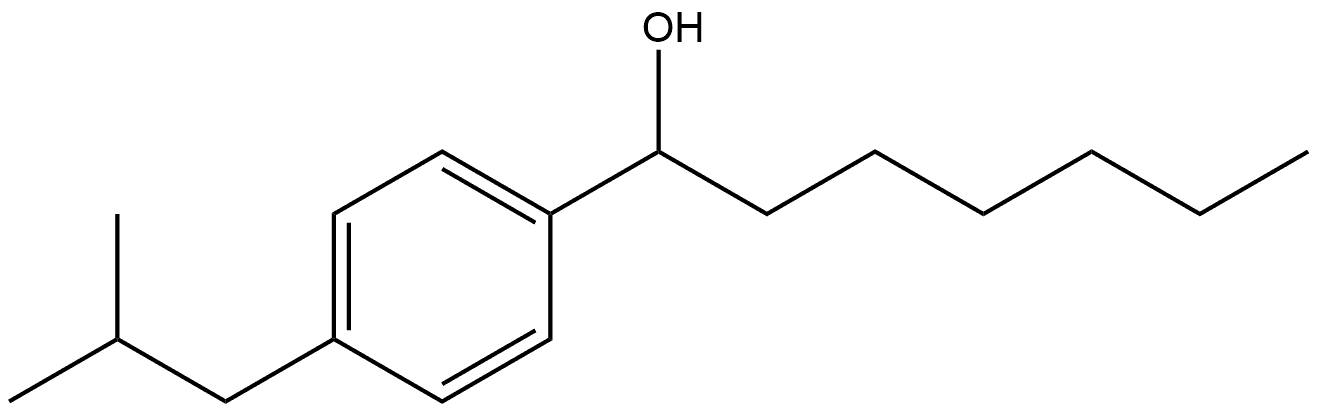 α-Hexyl-4-(2-methylpropyl)benzenemethanol 结构式