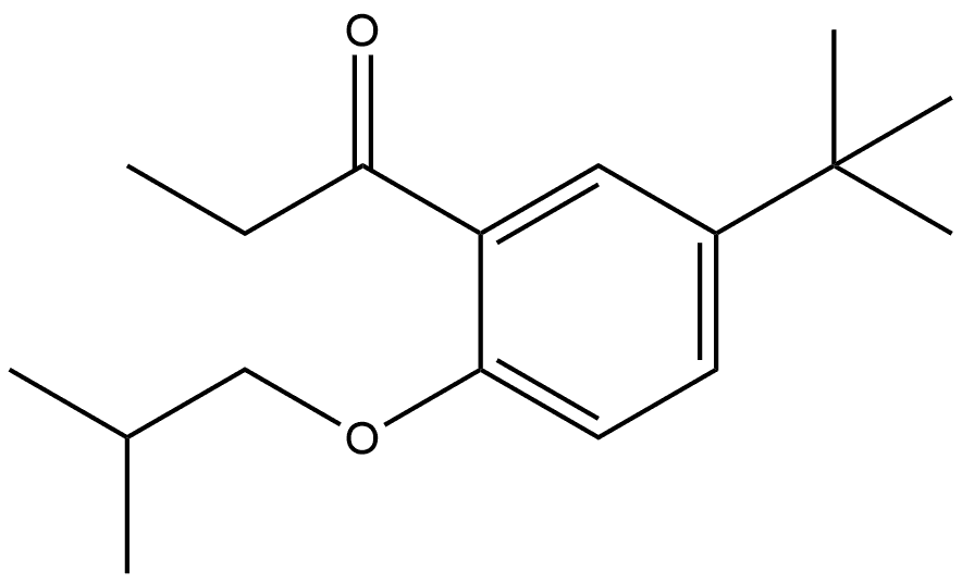 1-[5-(1,1-Dimethylethyl)-2-(2-methylpropoxy)phenyl]-1-propanone 结构式