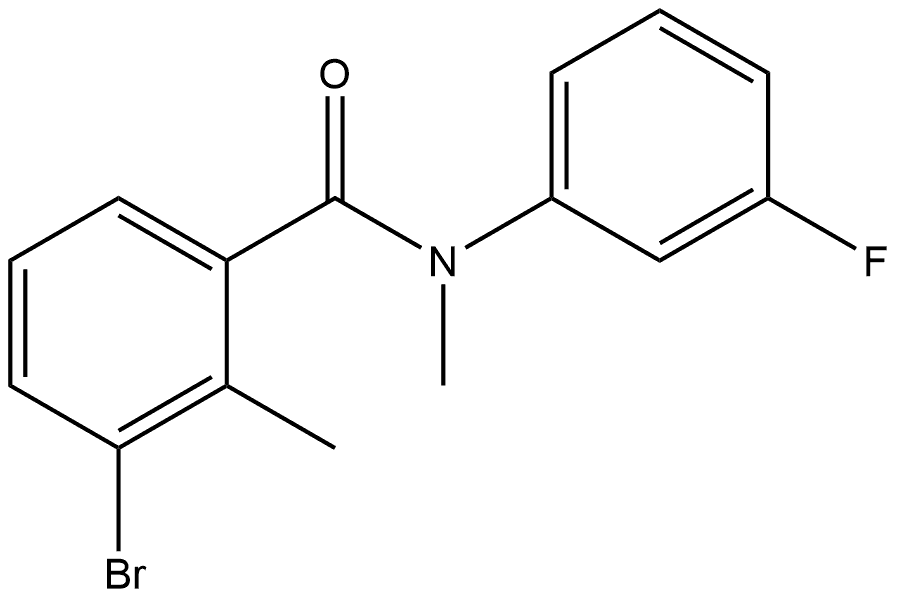 3-Bromo-N-(3-fluorophenyl)-N,2-dimethylbenzamide 结构式
