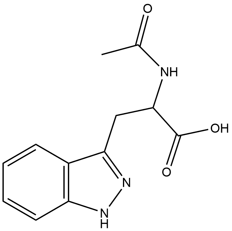 1H-Indazole-3-propanoic acid, α-(acetylamino)- 结构式