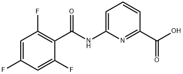 2-Pyridinecarboxylic acid, 6-[(2,4,6-trifluorobenzoyl)amino]- 结构式