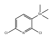 2,6-二氯-3-(三甲基锡烷基)吡啶 结构式