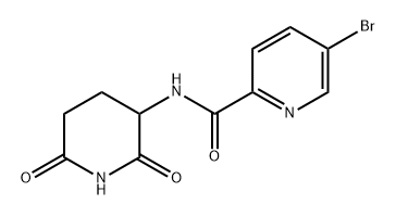 2-Pyridinecarboxamide, 5-bromo-N-(2,6-dioxo-3-piperidinyl)- 结构式