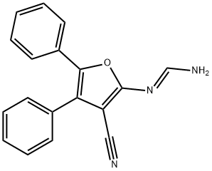 Methanimidamide, N'-(3-cyano-4,5-diphenyl-2-furanyl)-, (E)- (9CI) 结构式