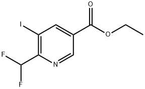 Ethyl 2-(difluoromethyl)-3-iodopyridine-5-carboxylate 结构式