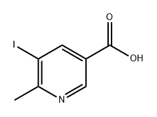 5-碘-6-甲基烟酸 结构式