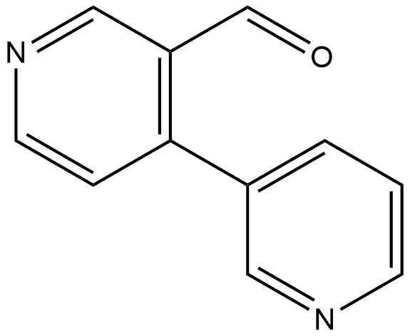 3,4'-联吡啶]-3'-甲醛 结构式