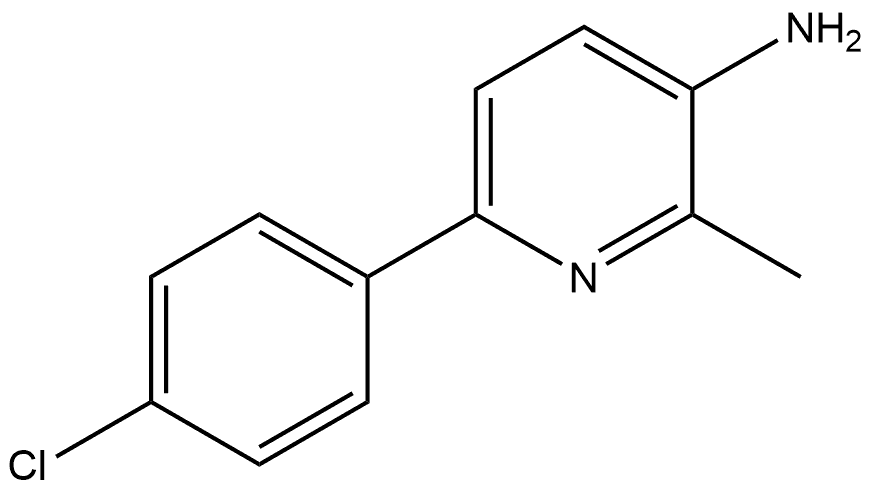 6-(4-Chlorophenyl)-2-methyl-3-pyridinamine 结构式