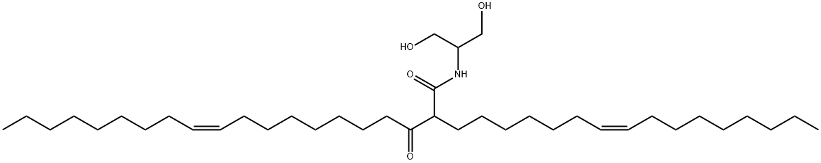 N-(1,3-DIHYDROXYPROPAN-2-YL)-2-((Z)-HEXADEC-7-ENYL)-3-OXOICOS-12-ENAMIDE 结构式