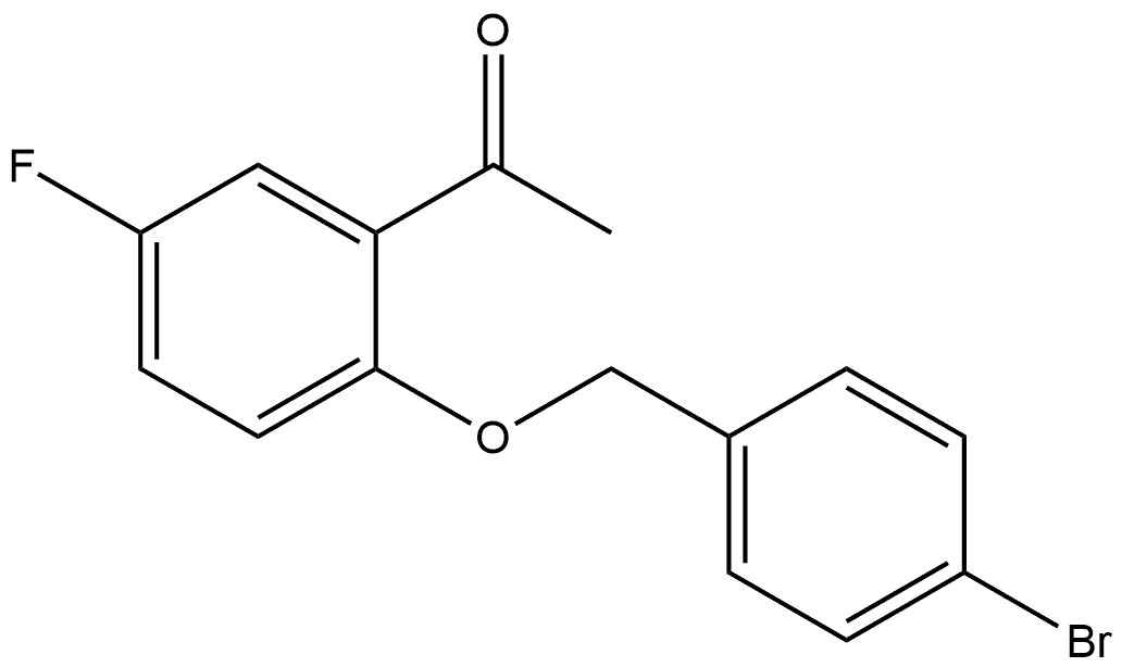 1-[2-[(4-Bromophenyl)methoxy]-5-fluorophenyl]ethanone 结构式