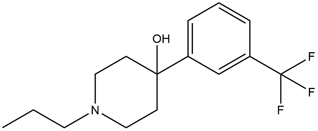 1-Propyl-4-[3-(trifluoromethyl)phenyl]-4-piperidinol 结构式