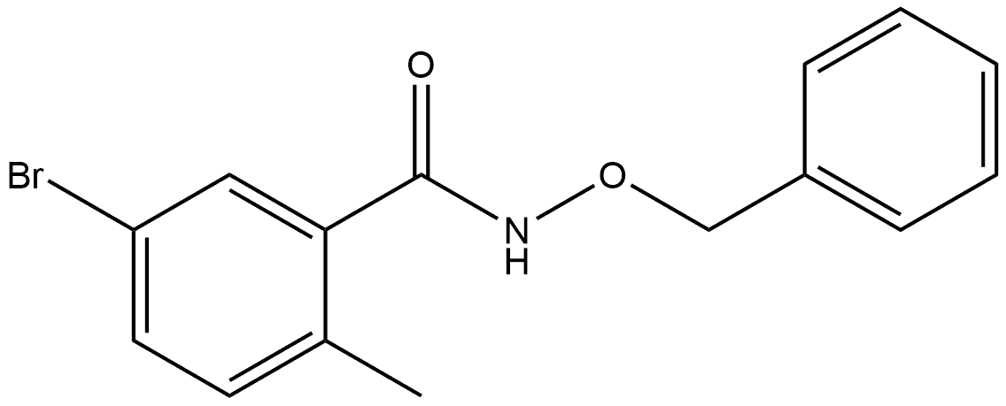 5-Bromo-2-methyl-N-(phenylmethoxy)benzamide 结构式