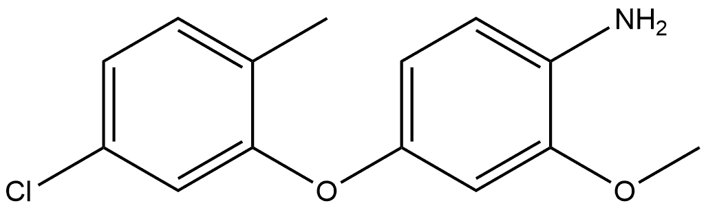 4-(5-Chloro-2-methylphenoxy)-2-methoxybenzenamine 结构式