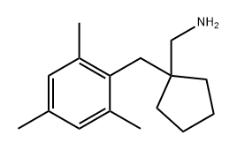 (1-(2,4,6-三甲基苄基)环戊基)甲胺 结构式