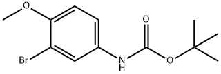 (3-溴-4-甲氧基苯基)氨基甲酸叔丁酯 结构式